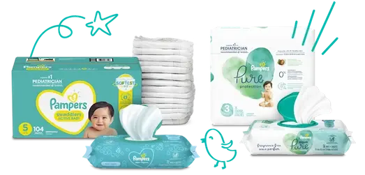 Baby: diapers, wipes, and food
