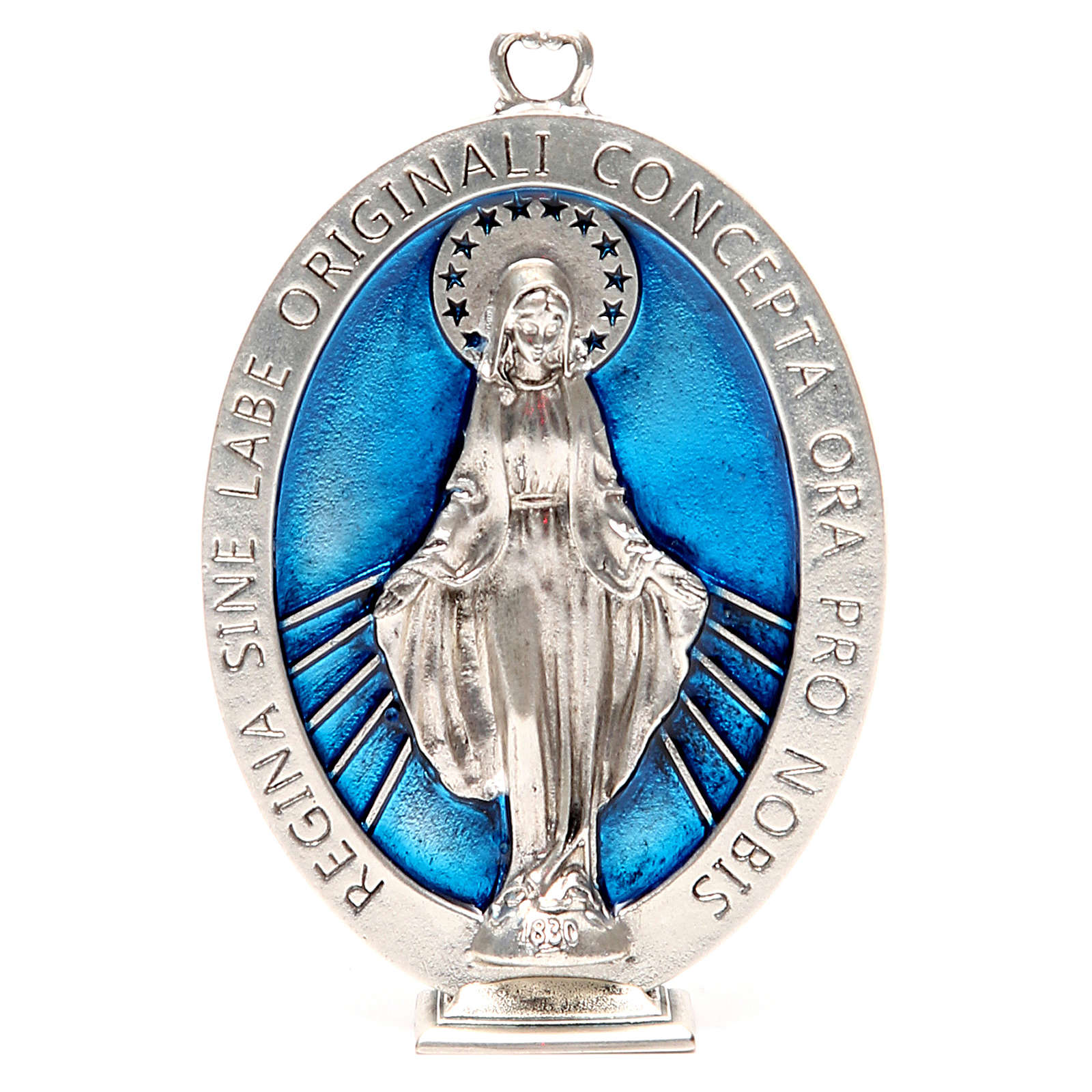 Blue and silver Miraculous Medal