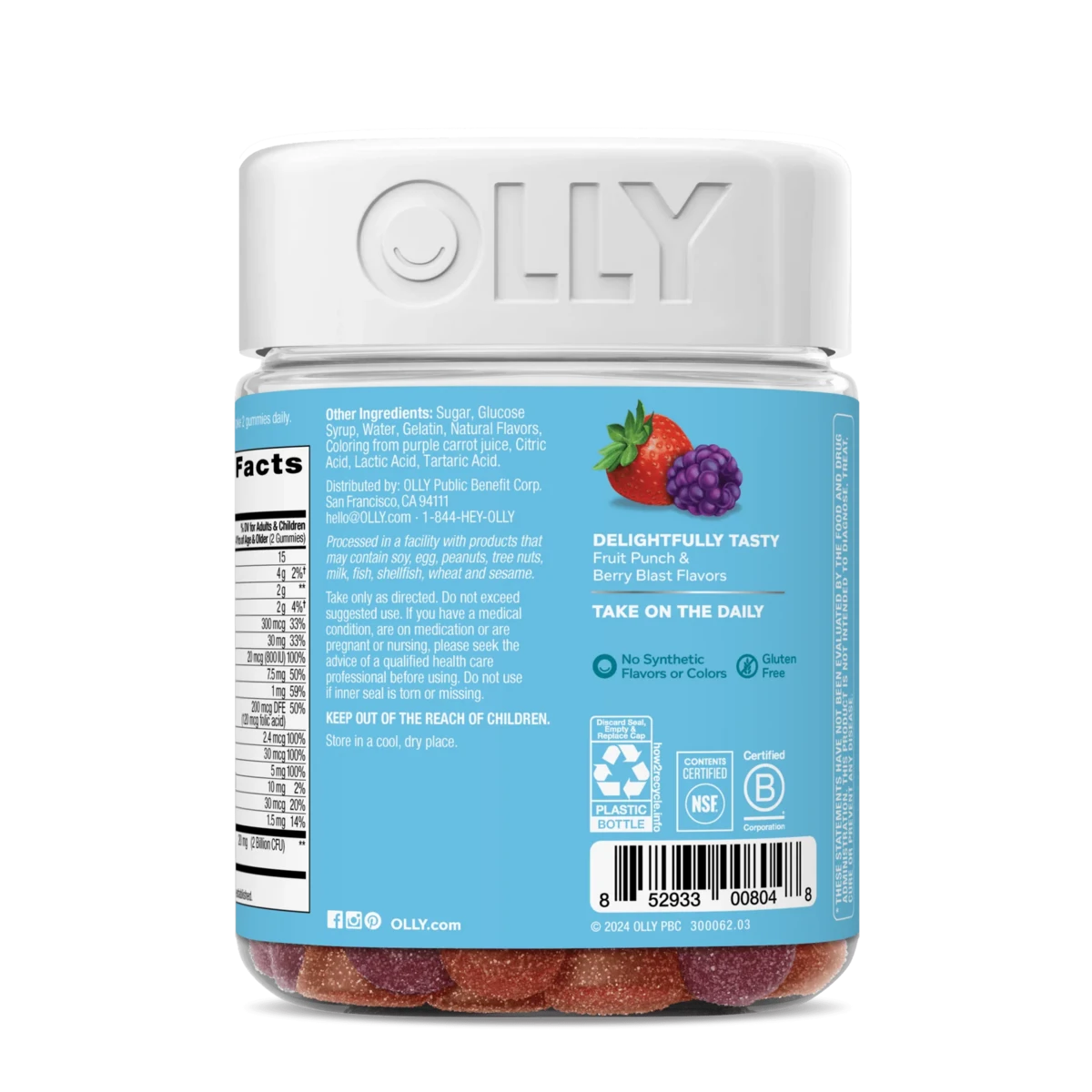 OLLY Kids Multi plus Probiotic gummies bottle