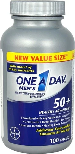 One A Day Men's 50+ multivitamin bottle