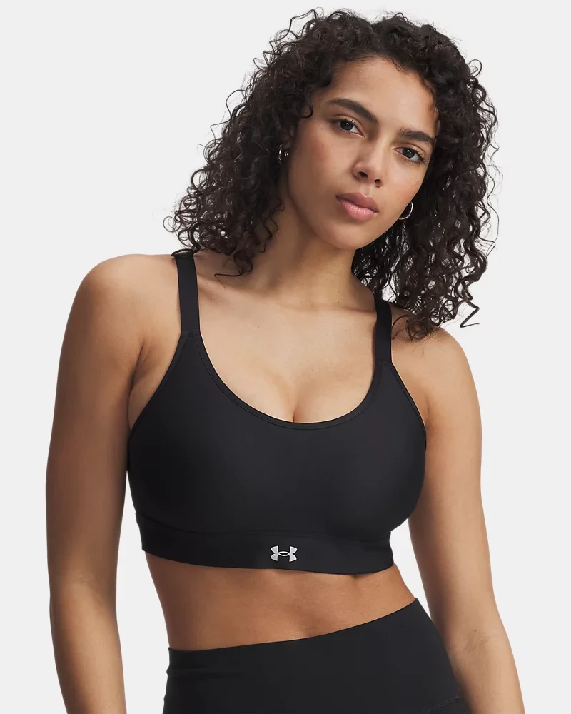 Black Under Armour high-impact sports bra